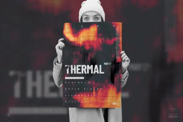 电子音乐俱乐部派对海报设计模板 Thermal – Poster Design Template