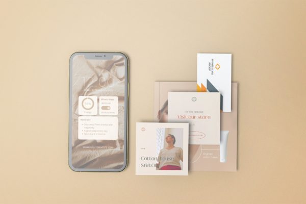 iPhone手机&文具品牌设计样机素材 Branding / Stationery Mockups