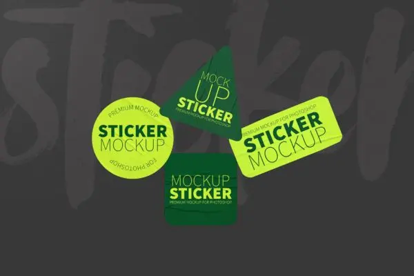 标签贴纸设计样机模板 Sticker Mockup