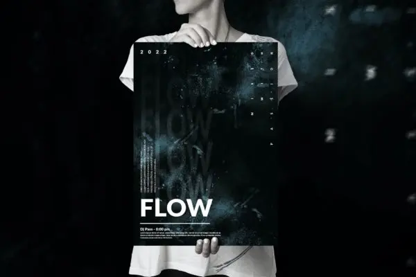 抽象艺术风格音乐活动大海报设计模板v5 Music Event – Big Poster Design