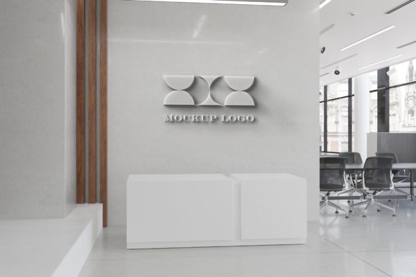 办公场景企业品牌Logo样机模板素材 Office Branding Mockup