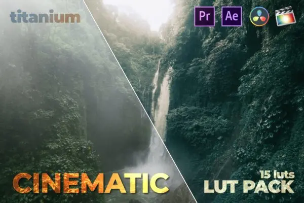 电影色调LUT调色预设包 Titanium Cinematic LUT Pack (15 Luts)