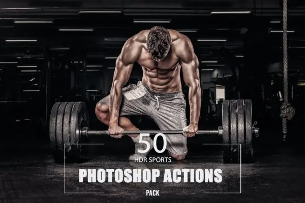 50款HDR效果运动健身照片处理ps动作 50 HDR Sports Photoshop Actions