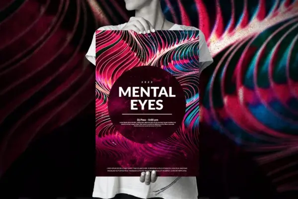抽象艺术风格音乐活动大海报设计模板v7 Music Event – Big Poster Design