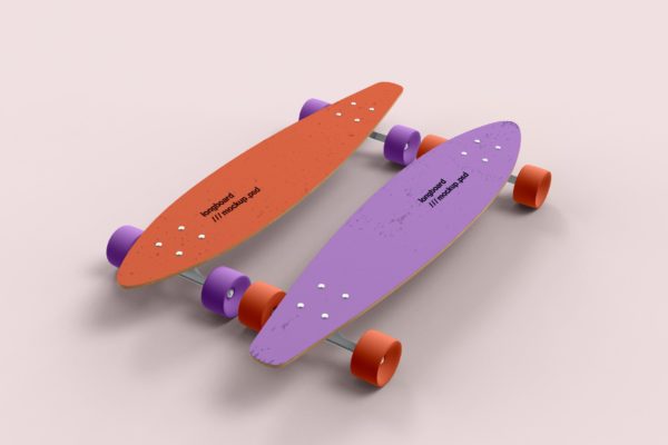 长滑板设计样机模板素材 Longboard Mockup