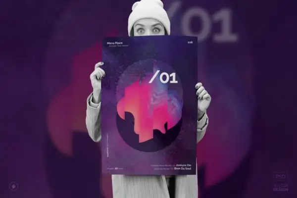 抽象艺术派对传单/活动海报设计模板 Abstract Party Flyer / Event Poster Template 01