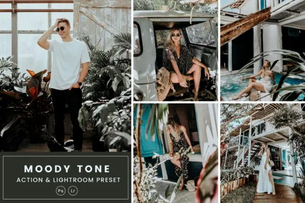 喜怒无常风格滤镜PS动作&LR预设素材 Moody Tone Action & Lightrom Presets