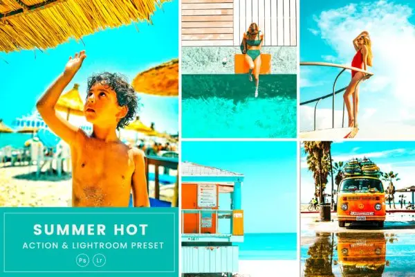 夏季夏日照片处理PS动作&LR预设素材 Summer Hot Action & Lightrom Presets
