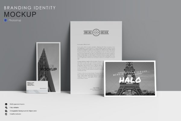 企业文具套装品牌VI设计样机 Corporate Identity / Branding Mockups