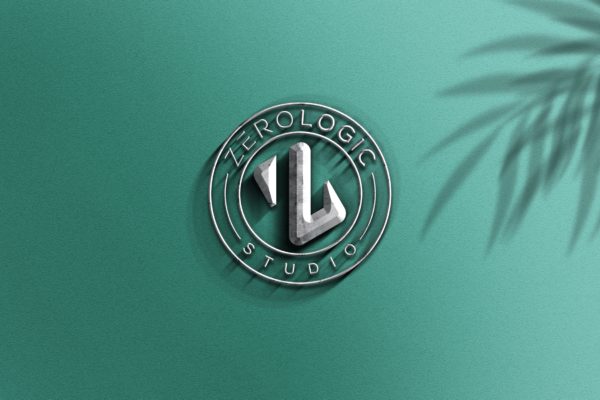 绿色墙Logo展示样机 Green Wall Mockups Presentations