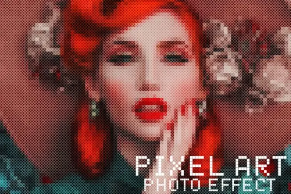 像素艺术照片特效模板 Pixel Art Photo Effect