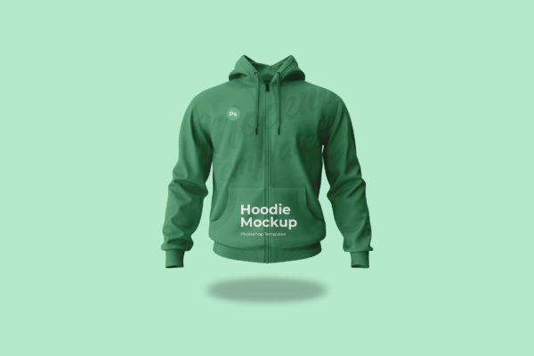 连帽衫正面设计效果图样机模板 Hoodie Mockup