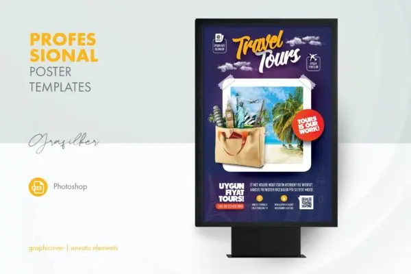 旅行广告海报宣传单设计模板 Travel Tour Poster Templates