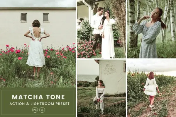 抹茶绿色调PS动作&LR预设素材 Matcha Tone Action & Lightrom Presets