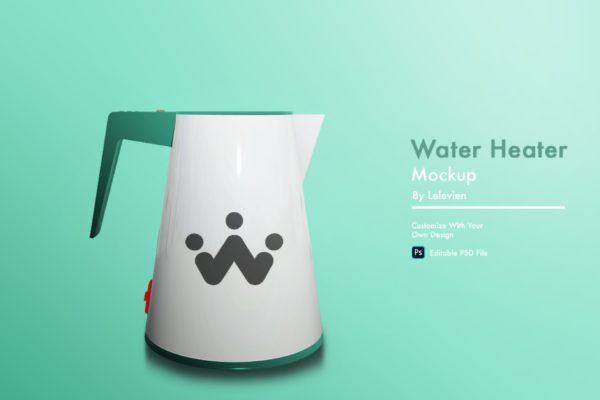 电热壶外观品牌设计样机模板素材 water heater mockup