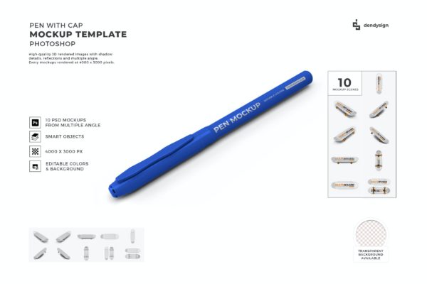 写字笔文具设计样机模板集合 Pen Stationery Mockup Template Set