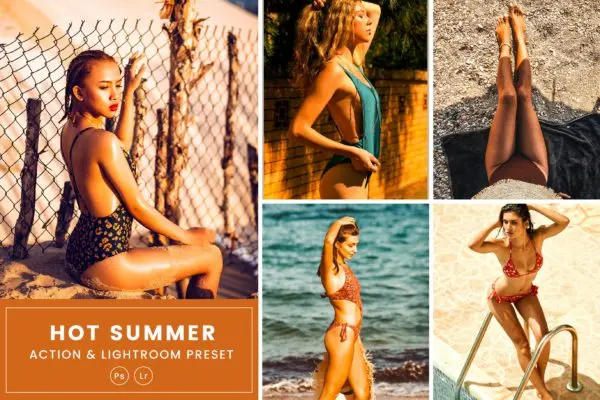 性感夏季照片处理PS动作&LR预设素材 Hot Summer Action & Lightrom Presets