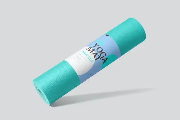 卷轴瑜伽垫品牌设计样机素材 Yoga Mat Mockups