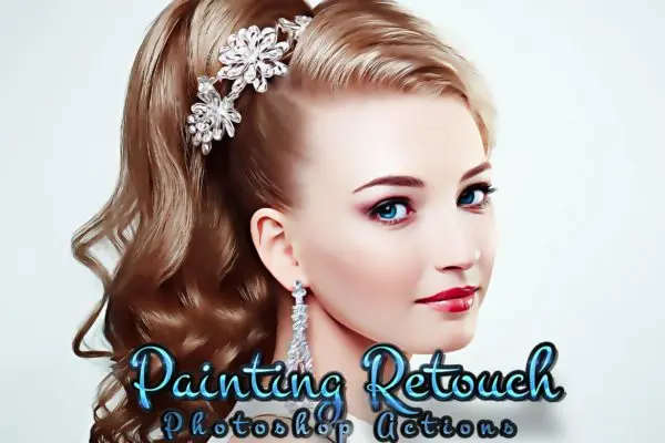 人物摄影油画效果Photoshop照片动作 Painting Retouch Photoshop Actions