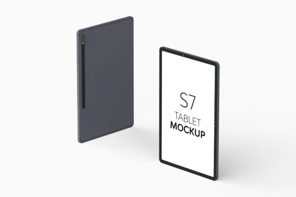 三星Galaxy Tab S7+平板电脑样机模板v7 S7 Tablet Mockup