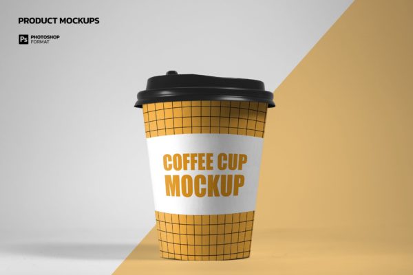 带盖咖啡杯设计样机素材 Coffee Cup – Mockup