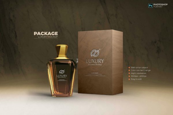 香水化妆品品牌演示样机素材 Product Presentation Mockup