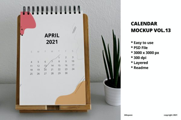 年份日历设计样机素材v13 Calendar Mockup Vol.13