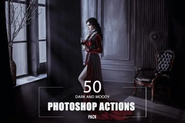 50款忧郁暗黑滤镜效果ps动作 50 Dark and Moody Photoshop Actions