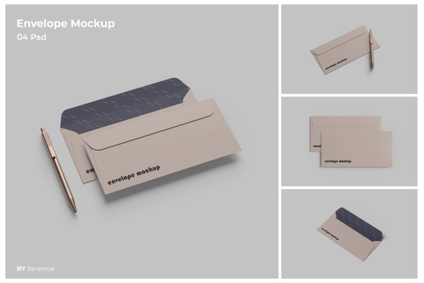 文件信封VI设计样机素材 Envelope Mockup