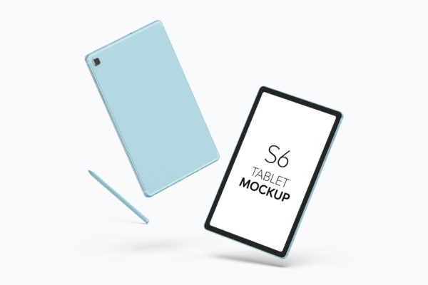 三星Galaxy Tab S6 Lite平板电脑样机模板v3 S6 Tablet Mockup