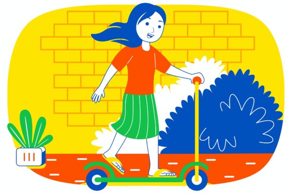 假期周末趣味活动彩色插画矢量素材v6 Weekend Fun Vector Illustration #06