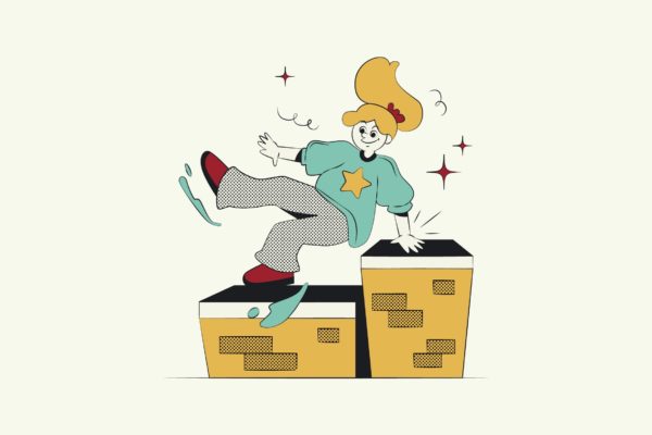 跑酷人物矢量插画素材 Parkour Illustration