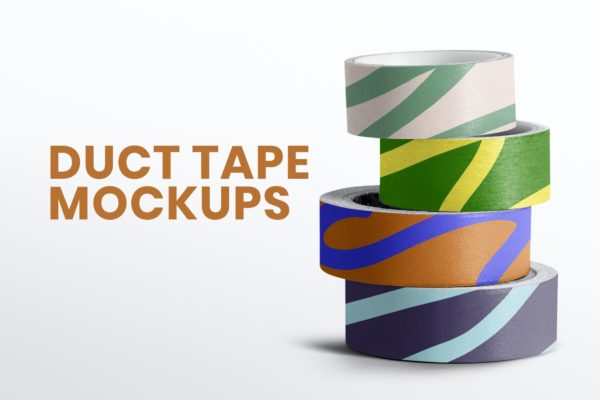 胶带胶纸图案设计样机 Duct tape mockup