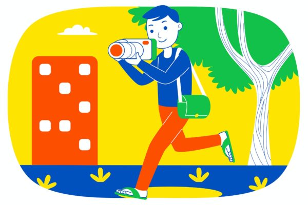 假期周末趣味活动彩色插画矢量素材v4 Weekend Fun Vector Illustration #04