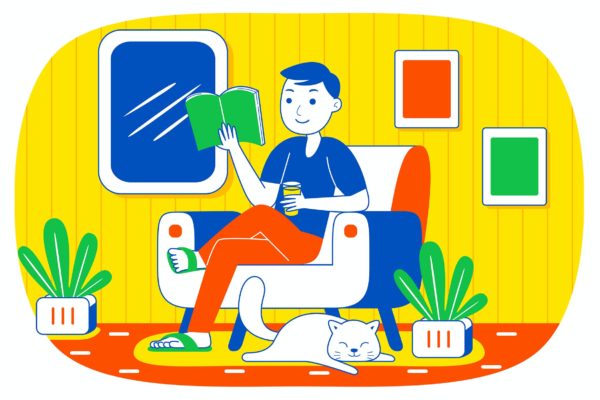 假期周末趣味活动彩色插画矢量素材v2 Weekend Fun Vector Illustration #02