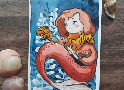 绘画挑战：31天画出31条美人鱼