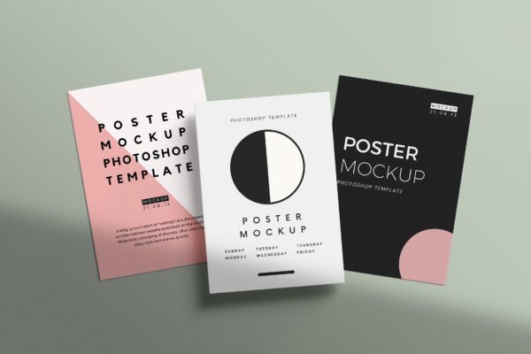 墙上的极简主义海报样机素材 Minimalist Poster Mockup on Wall