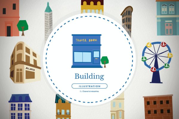 30个建筑插画套装 30 Building Illustration Pack