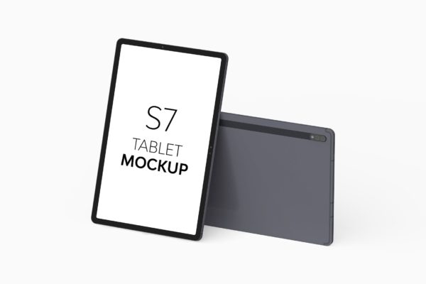 三星Galaxy Tab S7+平板电脑样机模板v6 S7 Tablet Mockup