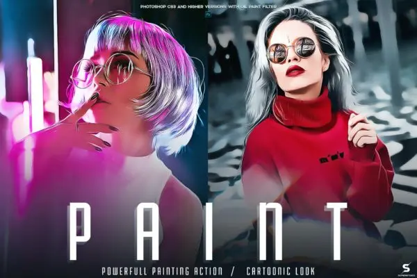 艺术油画绘画效果PS动作 PAINT Photoshop Action