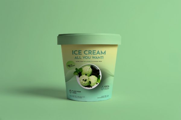 冰淇淋杯包装设计样机素材 Ice Cream Cup Mockup