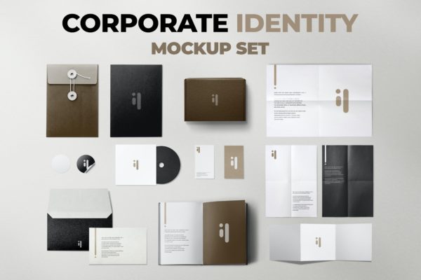 企业标识文具产品品牌VI设计样机psd集 Corporate identity product mockup psd set