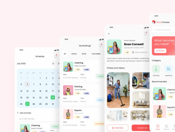设计森林下午茶：家务家政服务App UI 套件