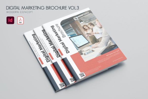 数字营销杂志宣传册设计模板v3 Digital Marketing Brochure Vol.3
