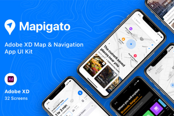 设计森林下午茶：地图和导航App应用程序 UI 工具包