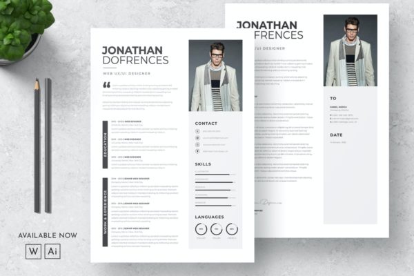 简约风格设计师简历模板 Clean CV Resume