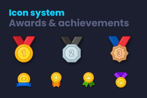 奖项/奖牌/成就图标集合 Awards & achievements icon system
