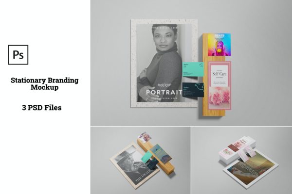 固定文具品牌VI样机素材 Stationary Branding Mockup