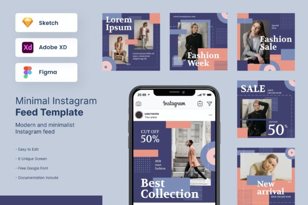 高级时尚Instagram帖子社交素材 High Class Fashion Instagram Post