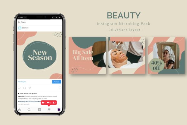 美容主题Instagram幻灯片素材包 Beauty – Instagram Slide Pack